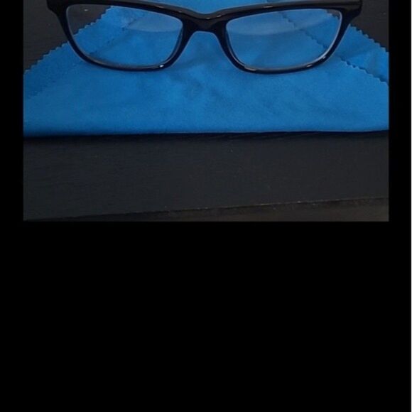 Glasses womens ladies with wipe towel. Light prescription black silver small - Picture 2 of 12